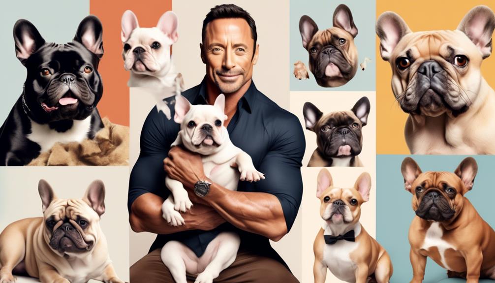 famous faces and french bulldogs