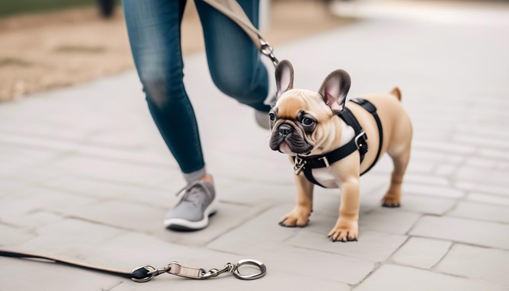 training dogs on leashes