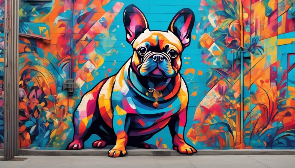 french bulldogs and urban art