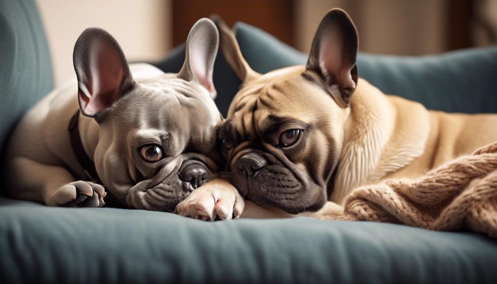 inter species bond between french bulldog and cat