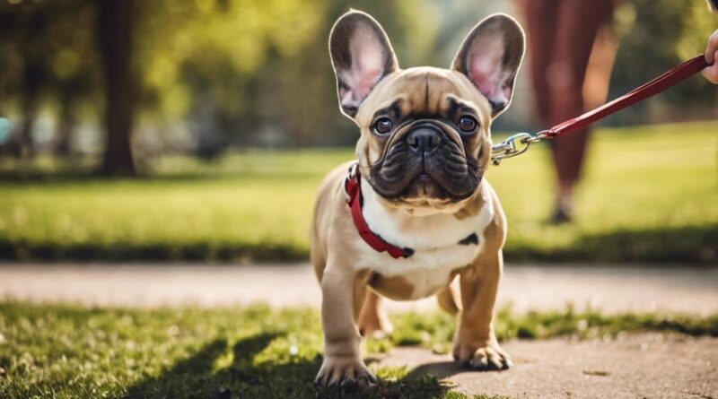 leash train french bulldog