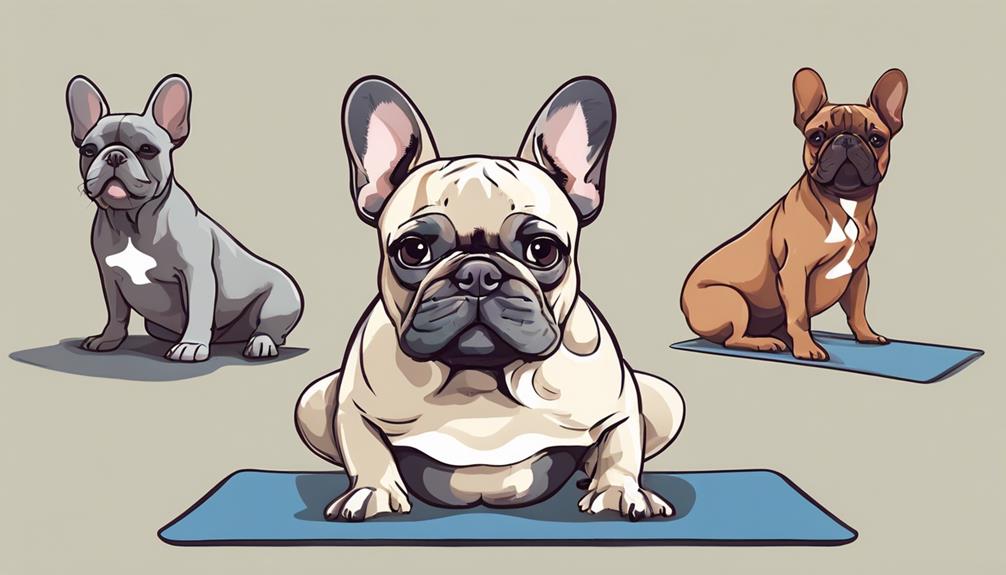 cute dog doing yoga