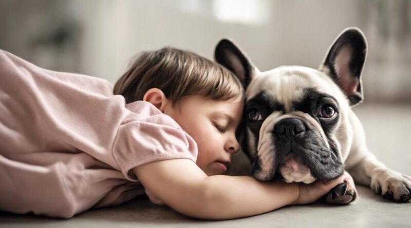 french bulldog and kids