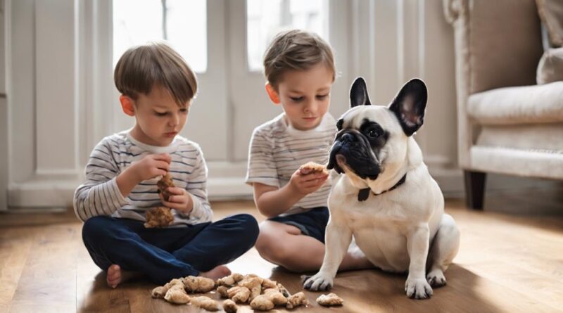 french bulldog child interaction