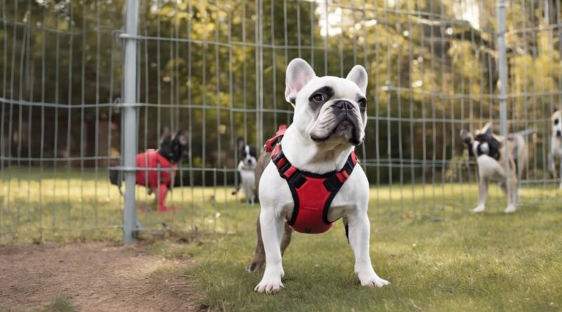 french bulldogs and leash