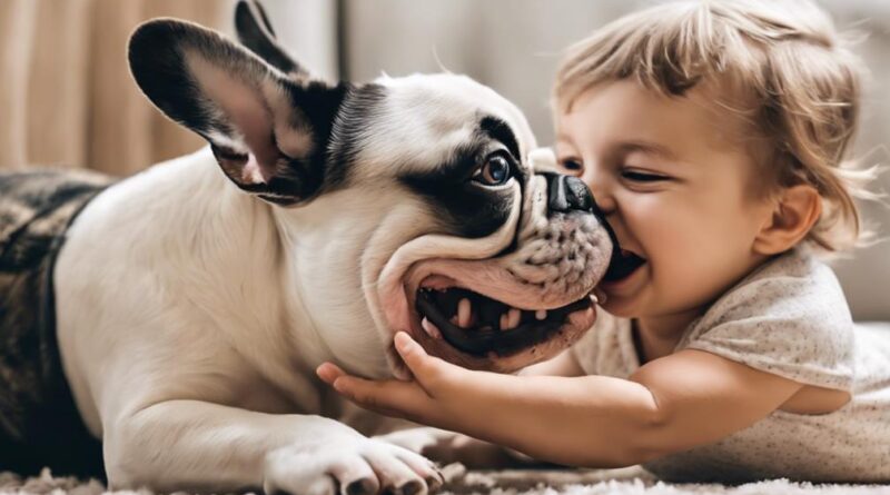 french bulldogs and toddlers