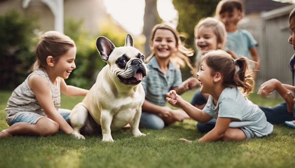 adorable french bulldogs playing