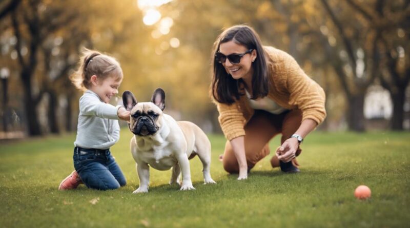 french bulldogs and children