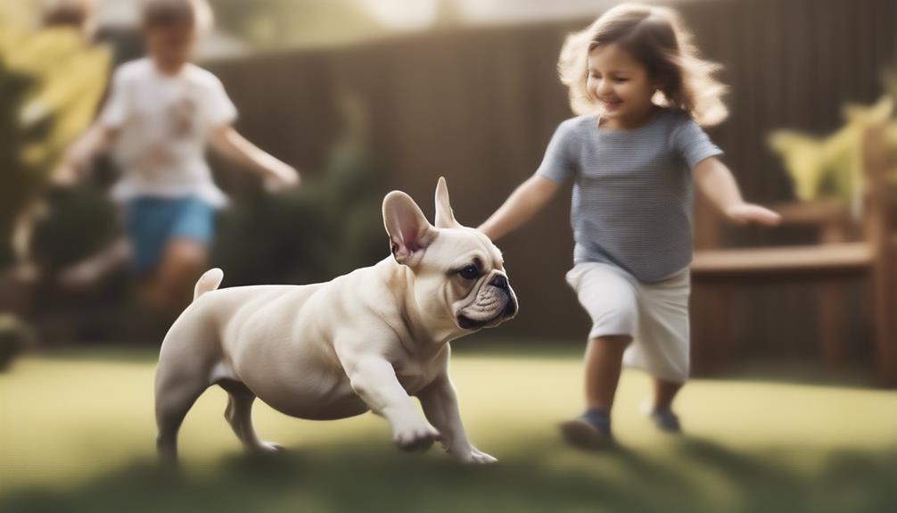 fun loving french bulldogs frolic