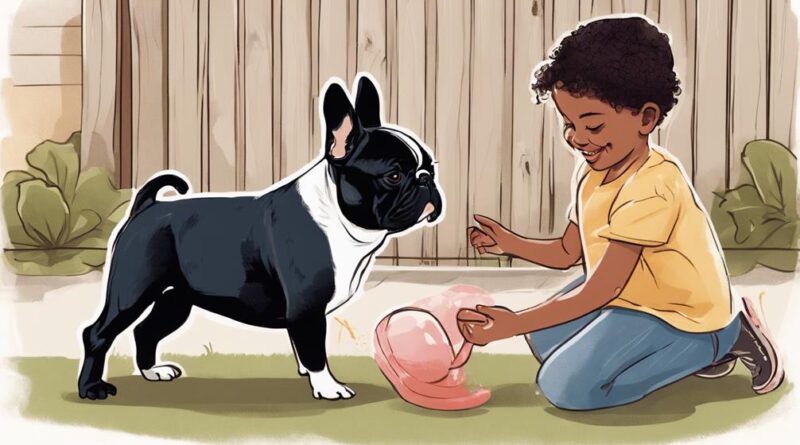 playtime for kids and bulldogs